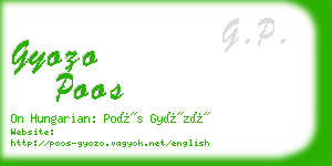 gyozo poos business card